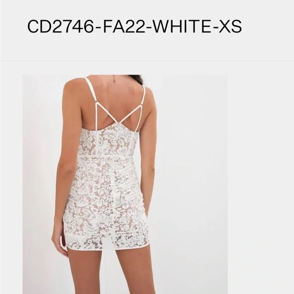 For love of Lemons, size XS, never worn with tags, white lace overlay - Picture 2 of 16